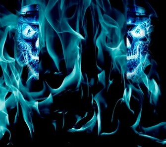 Cool Background Of Skulls Reupload Blue Skull