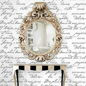 French Poem Typography Wall Stencil Farmhouse Stencils By