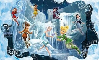 Tinker Bell Disney Winter Wallpaper Murals Homewallmurals Co Uk