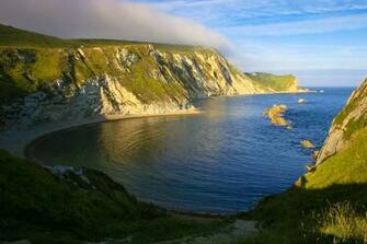 Green And Brown Mountain Jurassic Coast Devon HD Wallpaper
