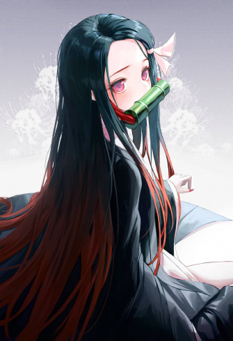 Nezuko Kamado Aesthetic Anime Girl iPhone Wallpaper