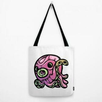 Pink Gorilla X Enfu Octopus Mech Tote Bag By Pinkgorilla Society6