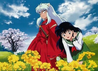 Inuyasha And Kagome Nature Wallpaper