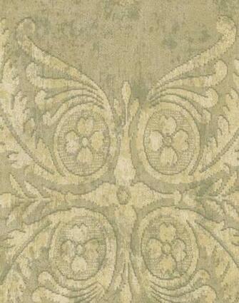 Moss Green Medallion Damask Wallpaper Double Roll Bolts Shipping