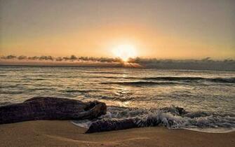 Sunset Sea Beach Landscape Wallpaper