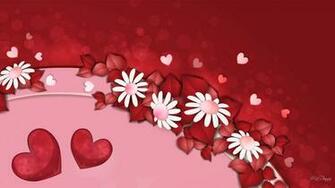 Hearts And Flowers Wallpaper