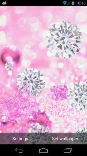 Pink Diamonds Live Wallpaper Screenshot