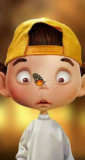 A Butterfly On My Nose Animation HD Wallpaper
