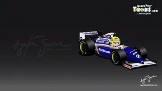Ayrton Senna Williams Fw16 Wallpaper Grandprixtoons Gptoons F1