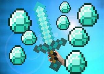 Minecraft Diamond Sword Wallpaper By Turtle Edits