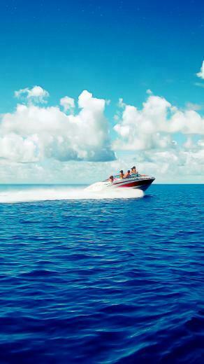 Summer Fun Ocean Speedboat Ride iPhone Wallpaper Ipod HD