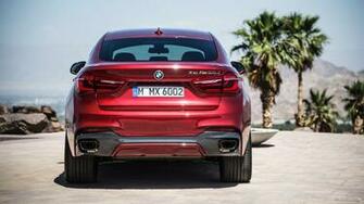 Bmw X6 M50d Flamenco Red Rear HD Wallpaper