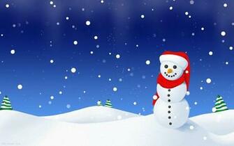 Winter Snowman Wallpaper