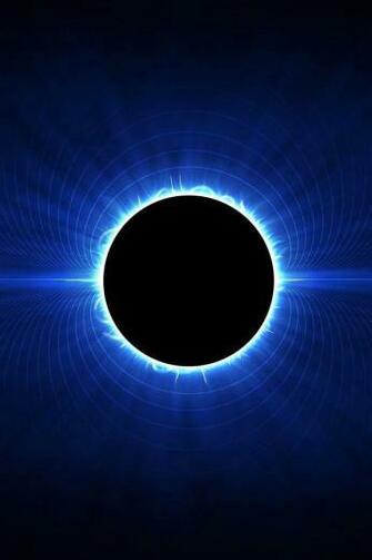 Wallpaper iPhone Blue Eclipse In Galaxy Lunar