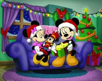 Christmas Mickey Mouse Minnie Cartoon Wallpaper HD