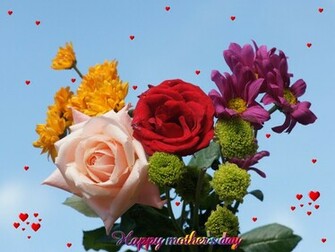 Beautiful Flowers Hearts Of Love Mother S Day Wallpaper