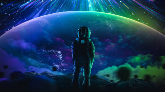 Astronaut Stars Planet Space 4k Wallpaper