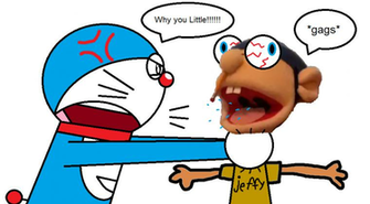 Doraemon Strangles Jeffy Sml By Pmd99swell