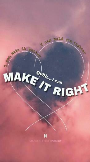 Make It Right By Bts Lyrics Lockscreen Wallpaper For Mobile