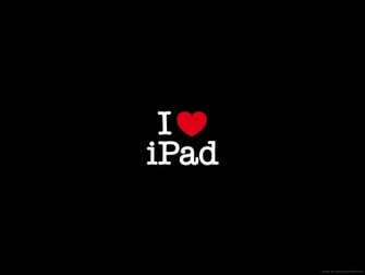 I Love iPad Black Desktop Pc And Mac Wallpaper