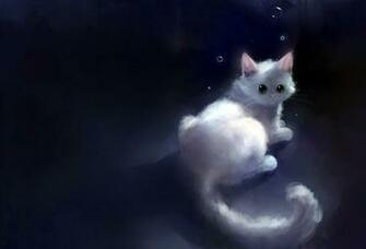 Wallpaper Cat Graphics Art Dark Bubbles Desktop 3d