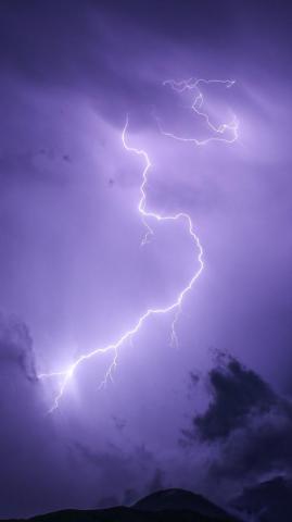 Purple Lightning Wallpaper iPhone Android Desktop Background