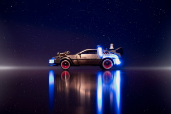 A Car That Is Sitting In The Middle Of Body Water Photo