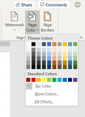 Add Color Or A Picture To Word Document S Background