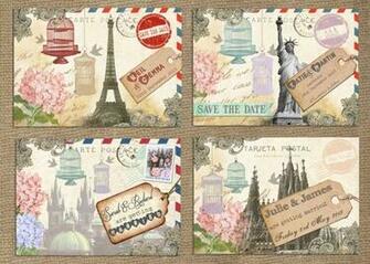 Vintage Travel Wedding Theme Invitations Themed