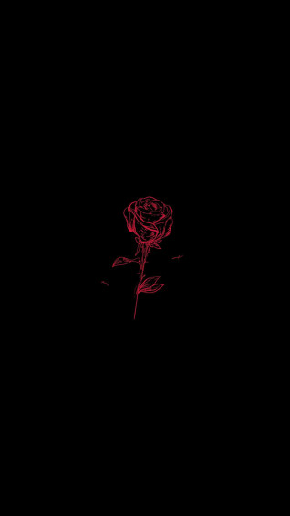 Edgy Black Aesthetic Minimalist Rose Wallpaper