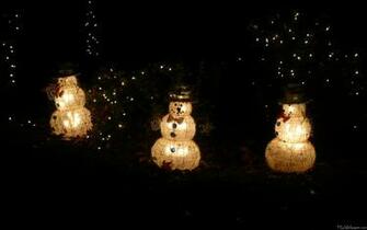 Light Up Snowmen In Wallpaper