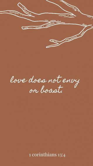 Aesthetic Brown Wallpaper With Branch Detailing Bible Quotes