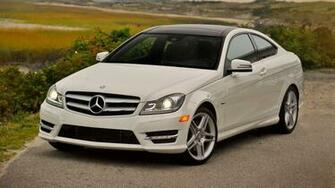White Mercedes Benz C350 Coupe C Class Car Wallpaper HD