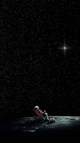 Astronaut Aesthetic Chilling On Moon Wallpaper
