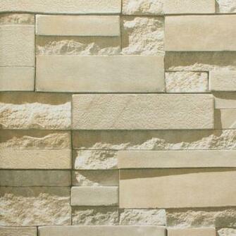 3d Real Look Realistic Sand Yellow Brick Stone Vinyl Wallpaper