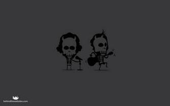 Funny Skeleton Black Drawing Cartoon Ac Dc Desktop Wallpaper