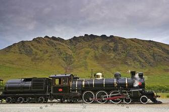 Vintage Steam Train Idles Pending Departure From The Fairlight