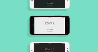 iPhone Plus Flat Landscape Mockup Psd Jpg