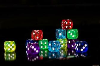 Multi Color Dice Wallpaper