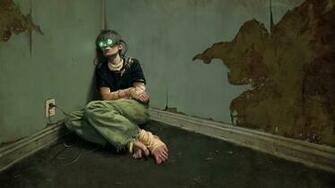 Wallpaper Cyberpunk Virtual Reality Glass Addict Room Art