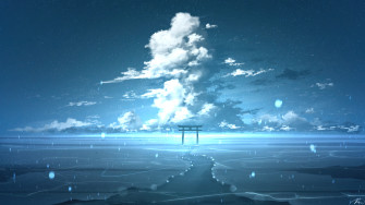 Torii Japanese Shrine Anime Scenery Art Wallpaper 4k HD Pc 3530h