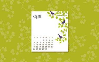 Desktop Computer Calendar Image April Wallpaper Redstamp