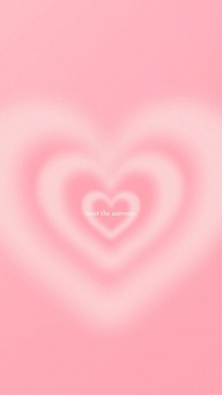 Wallapaper Heart Trust The Universe Pink Wallpaper iPhone