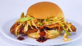 Rachael S Korean Fried Chicken Sandwiches With Kimchi Slaw
