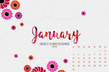 January Calendar Wallpaper