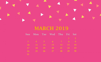 March Desktop Wallpaper Calendar