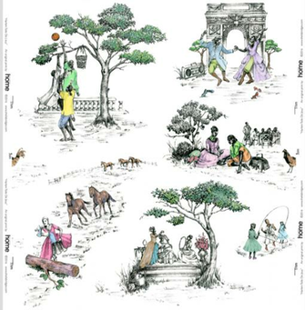 Harlem Toile De Jouy Wallpaper Samples Sheila Bridges