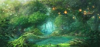 Anime Forest Background