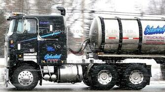 Winter Snowflakes Truck Cabover Semi Movies