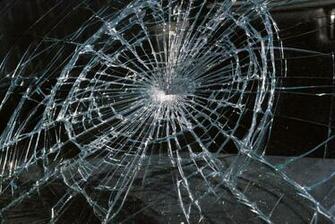 Cracked Glass Of Car
